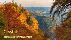  Presentation with poland - Presentation featuring autumnal-landscape-of-the-pieniny background and a tawny brown colored foreground