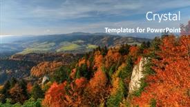  Presentation with poland - PPT theme with autumnal-landscape-of-the-pieniny background and a seafoam green colored foreground