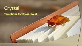  Presentation with open book page - Cool new theme with autumnal-leaves-on-the-page backdrop and a tawny brown colored foreground