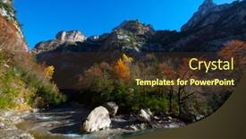  Presentation with scene - Theme having autumnal-scene-in-anisclo-valley background and a tawny brown colored foreground