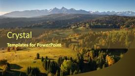  Presentation with scenery - PPT theme enhanced with autumnal-scenery-under-the-tatra background and a  colored foreground