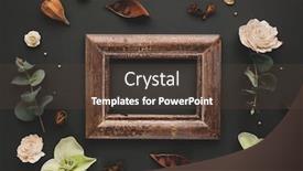  Presentation with leaves flat lay - Slide set enhanced with autumnal-winter-composition-with-vintage background and a tawny brown colored foreground