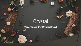  Presentation with leaves flat lay - Slides having autumnal-winter-concept-with-dried background and a dark gray colored foreground