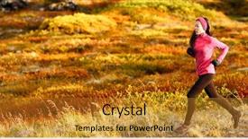  Presentation with cardio - Presentation design having autumn foliage background panoramic banner background and a gold colored foreground