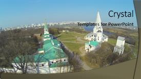  Presentation with shoping complex - Beautiful slide set featuring auv - architectural complex with church backdrop and a light blue colored foreground