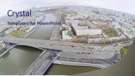  Presentation with unmanned - Beautiful slide set featuring auv - big ustyinsky bridge moskva river backdrop and a lemonade colored foreground