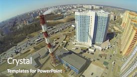 Presentation with auv - Cool new presentation theme with auv - boiler house next to residential backdrop and a violet colored foreground