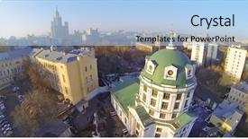  Presentation with church building - Colorful PPT layouts enhanced with auv - church of st simeon backdrop and a light blue colored foreground