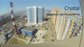 Presentation with boiler - Slides having auv - residential buildings and boiler house background and a light blue colored foreground