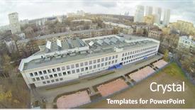  Presentation with auv - Cool new slide set with auv - residential district in big city backdrop and a  colored foreground