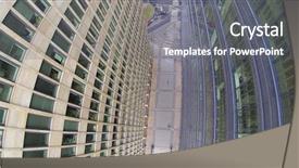  Presentation with auv - Cool new slide set with auv - two walls of office buildings backdrop and a gray colored foreground