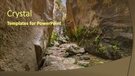  Presentation with island - Theme enhanced with avakas-canyon-in-cyprus-island background and a tawny brown colored foreground
