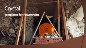  Presentation with living room - PPT layouts having avalanche - bitcoin mining in the living background and a tawny brown colored foreground