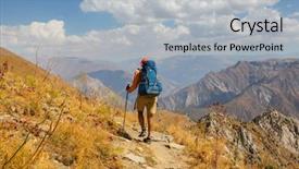  Presentation with uzbekistan - Slide deck having avalanche - hike in chimgan mountains uzbekistan background and a light blue colored foreground