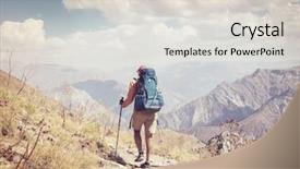  Presentation with uzbekistan - Beautiful theme featuring avalanche - hike in chimgan mountains uzbekistan backdrop and a lemonade colored foreground