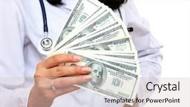  Presentation with medical robot hand and doctor - Amazing slides having avid - dollars in the hands backdrop and a lemonade colored foreground