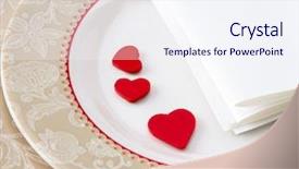  Presentation with human heart blue and red - Slides having avid - red heart in plate background and a  colored foreground