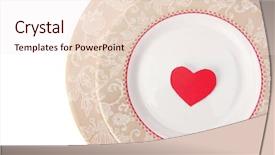  Presentation with heart - Colorful slide deck enhanced with avid - red heart in plate backdrop and a  colored foreground