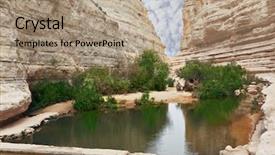  Presentation with yellow green - PPT theme consisting of avdat in the negev desert background and a coral colored foreground