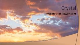  Presentation with sunrise - PPT theme featuring ave-panoranic-sunrise-sundown-sky background and a coral colored foreground