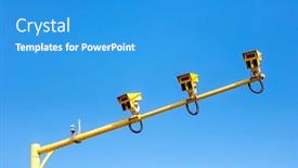  Presentation with traffic - Slide set enhanced with average-traffic-speed-camera background and a teal colored foreground