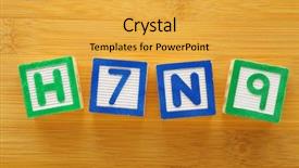  Presentation with h7n9 bird flu - Cool new PPT layouts with avian virus - h7n9 toy block backdrop and a yellow colored foreground