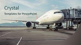  Presentation with aircraft - Audience pleasing theme consisting of aviation - aircraft ready for boarding backdrop and a lemonade colored foreground