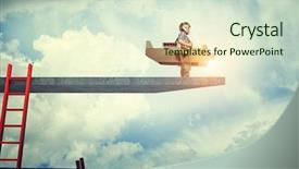  Presentation with child trauma - Colorful slides enhanced with aviation - child act like aviator backdrop and a soft green colored foreground