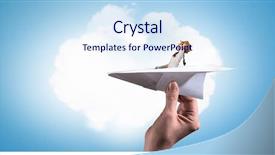  Presentation with aviation - Slide deck enhanced with aviation - child dreaming to be pilot background and a sky blue colored foreground