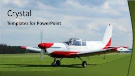  Presentation with general aviation - Theme enhanced with general aviation - czech sports plane zlin background and a light blue colored foreground