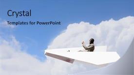  Presentation with aviation - Beautiful presentation design featuring aviation - dreaming to be aviator mixed backdrop and a teal colored foreground