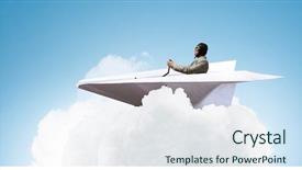  Presentation with media - Beautiful PPT layouts featuring aviation - dreaming to be aviator mixed backdrop and a sky blue colored foreground