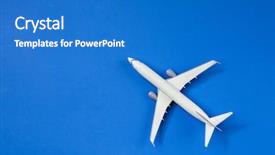  Presentation with aviation - Beautiful presentation design featuring aviation - image of airplane isolated backdrop and a teal colored foreground