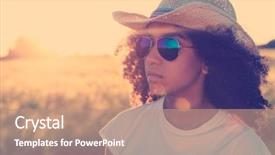  Presentation with african american teenager girl - PPT layouts enhanced with aviation - instagram filter style photo beautiful background and a coral colored foreground