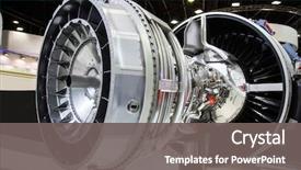  Presentation with jet - Presentation consisting of aviation - interior of a jet engine background and a gray colored foreground