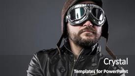  Presentation with second world war - Audience pleasing presentation theme consisting of aviation - wartime recreation of the second backdrop and a dark gray colored foreground