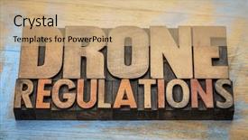  Presentation with regulations - Cool new PPT theme with aviation air law - drone regulations word abstract backdrop and a coral colored foreground