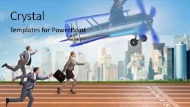  Presentation with turkish restaurant business plan - Presentation design consisting of aviation career - business competition concept with vintage background and a  colored foreground