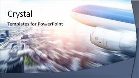  Presentation with business travel - Presentation theme consisting of aviation career - business travel concept mixed media background and a sky blue colored foreground