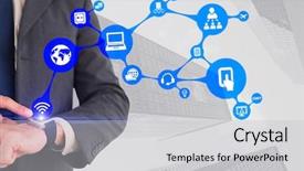  Presentation with aviation - PPT layouts consisting of aviation career - businessman looking at watch background and a light gray colored foreground