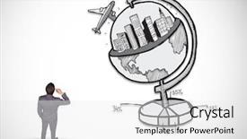  Presentation with microwave imaging image of modern - Amazing slide set having aviation career - digitally composite image of thoughtful backdrop and a white colored foreground