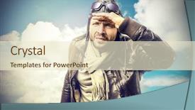  Presentation with horizon - Slides featuring aviation career - horizon background and a  colored foreground