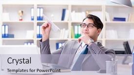  Presentation with airplane - Cool new theme with aviation free - businessman with paper airplane backdrop and a  colored foreground