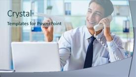  Presentation with sales - Amazing PPT layouts having aviation free - sales agent working in travel backdrop and a sky blue colored foreground