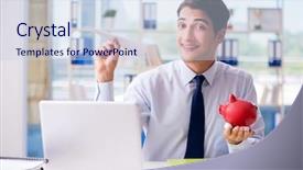  Presentation with sales - Theme having aviation free - sales agent working in travel background and a lemonade colored foreground