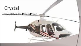  Presentation with helicopter - Cool new presentation design with aviation fueling - helicopter isolated under the white backdrop and a  colored foreground