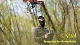  Presentation with mask - Cool new slide set with aviation law - man in mask operating backdrop and a tawny brown colored foreground