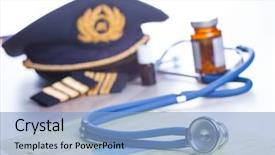  Presentation with certificate - PPT theme consisting of aviation medicine - close up of an airplane background and a light blue colored foreground