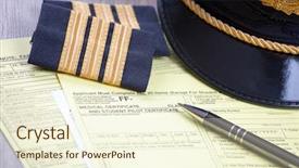  Presentation with aviation - Presentation having aviation medicine - close up of an airplane background and a  colored foreground