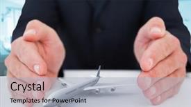  Presentation with digital image - Colorful presentation enhanced with aviation medicine - digital composite image of airplane backdrop and a light gray colored foreground